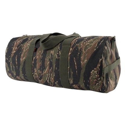 Rothco Canvas Shoulder Duffle Bag Tiger Stripe Camo 24 Inch - Heavy-Duty Military-Style Travel Bag