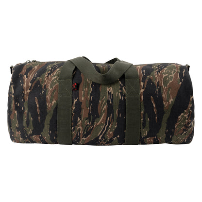 Rothco Canvas Shoulder Duffle Bag Tiger Stripe Camo 24 Inch - Heavy-Duty Military-Style Travel Bag