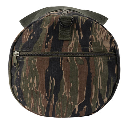 Rothco Canvas Shoulder Duffle Bag Tiger Stripe Camo 24 Inch - Heavy-Duty Military-Style Travel Bag