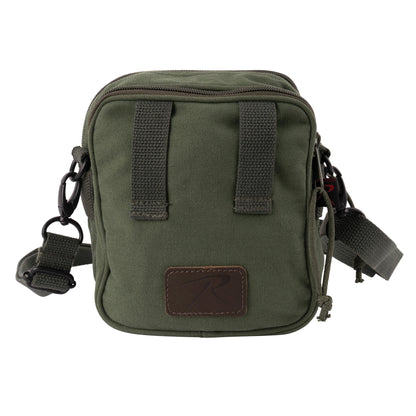 Rothco Excursion Organizer Shoulder Bag Green / Tiger Stripe - Compact Outdoor Crossbody with Multiple Storage Compartments