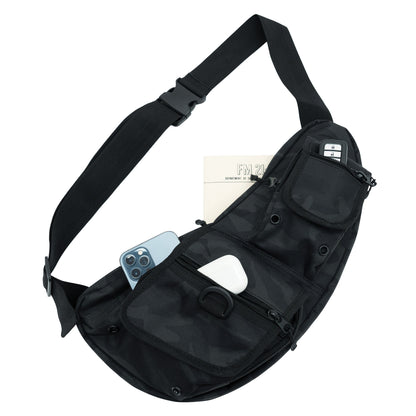 Rothco Tactical Crossbody Bag Midnight Black Camo – Versatile EDC Utility Bag