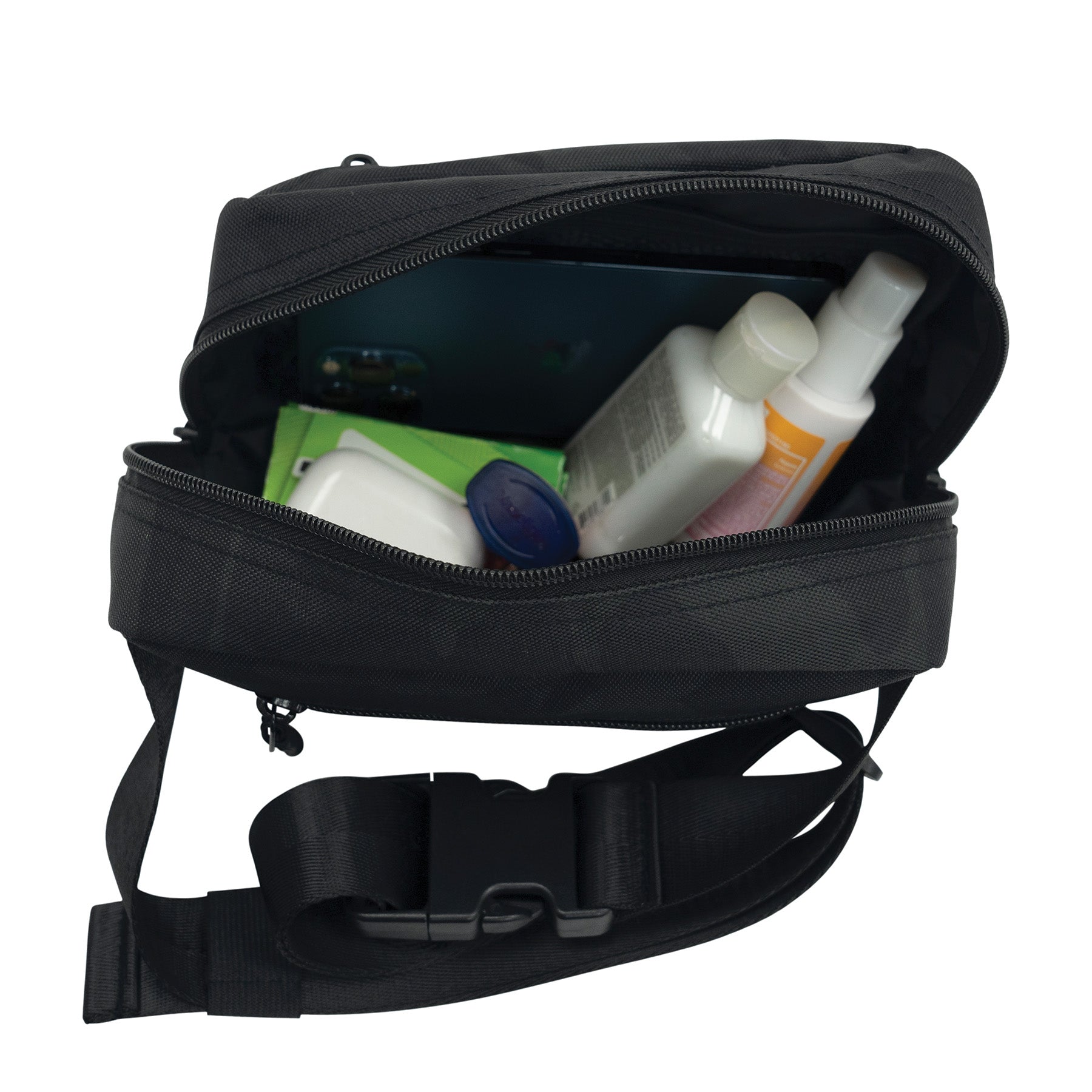 Rothco Crossbody Day Bag Midnight Black Camo – Compact Travel & Everyday Organizer