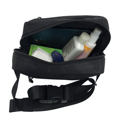 Rothco Crossbody Day Bag Midnight Black Camo – Compact Travel & Everyday Organizer