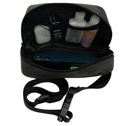 Rothco Crossbody Day Bag Midnight Black Camo – Compact Travel & Everyday Organizer