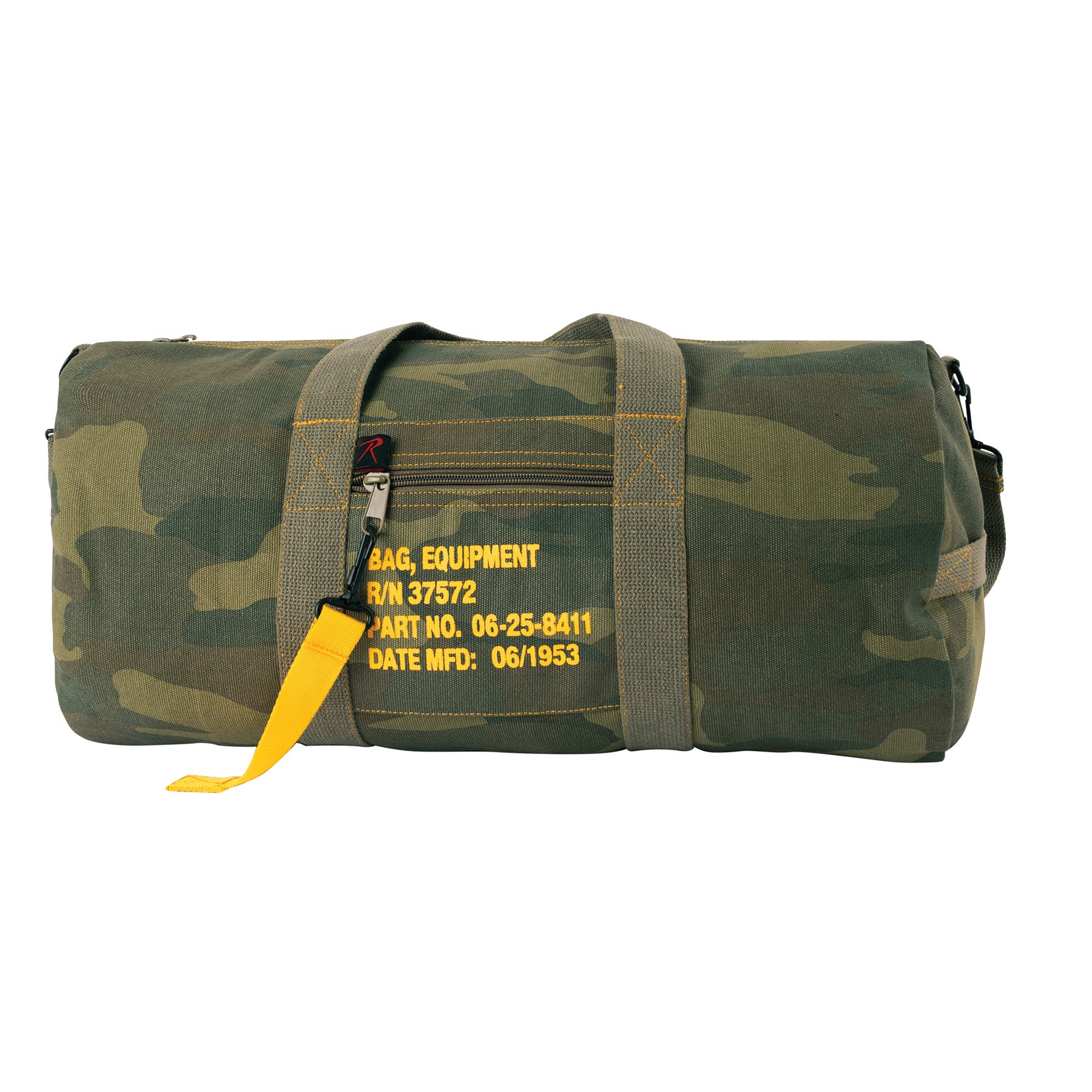 Rothco Canvas Equipment Bag 24 Inches Woodland Camo – Heavy Duty Military Duffle with Multiple Carrying Options