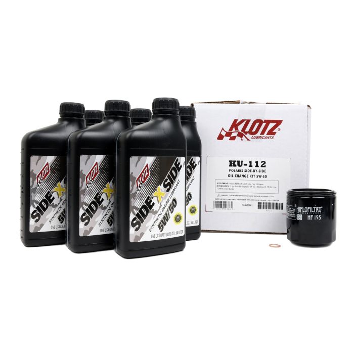 KLOTZ Oil Change Kit for Polaris 5W50 - Part Number KU-112
