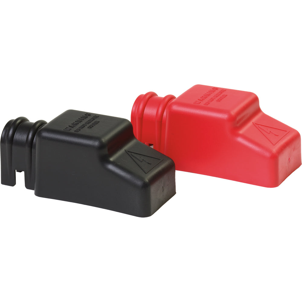 Blue Sea Systems 4018 Square CableCap Insulators Pair Red and Black for 1/0 Cable