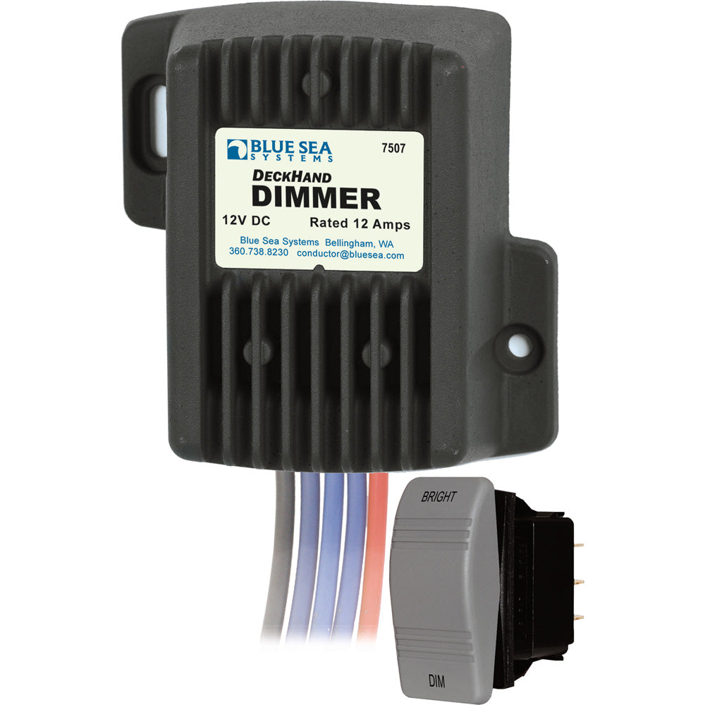 Blue Sea Systems DeckHand Dimmer 7507 - 12 Amp, 12V Marine Dimmer Switch