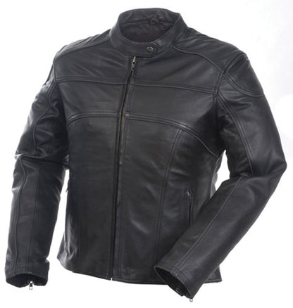 MOSSI Women's Premium Black Leather Jacket, Size 10, Part Number 20-218-10