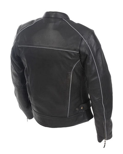 Mossi Women's Premium Leather Jacket Size 10 in Black