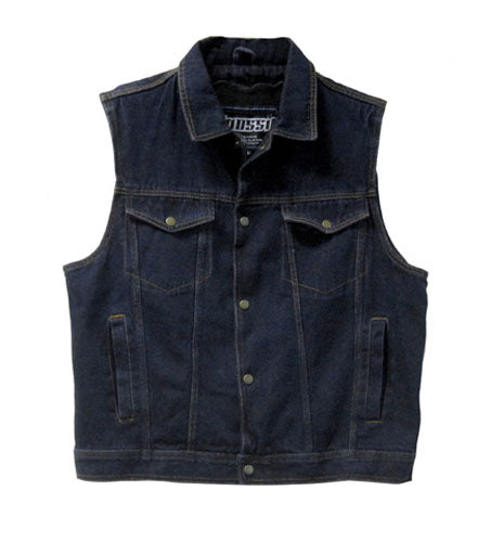 Mossi Men's Denim Vest, Navy Blue, Size 40 – Part Number 20-108D-40