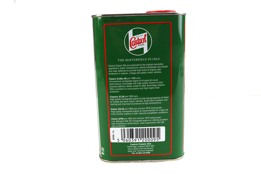 Castrol Classic Premium SAE 50 Oil for High-Heat V-Twins, 1 Liter