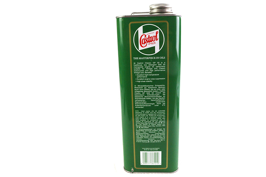 Castrol Classic Premium SAE 50 Oil – High-Temperature Engine Protection for Air-Cooled V-Twins