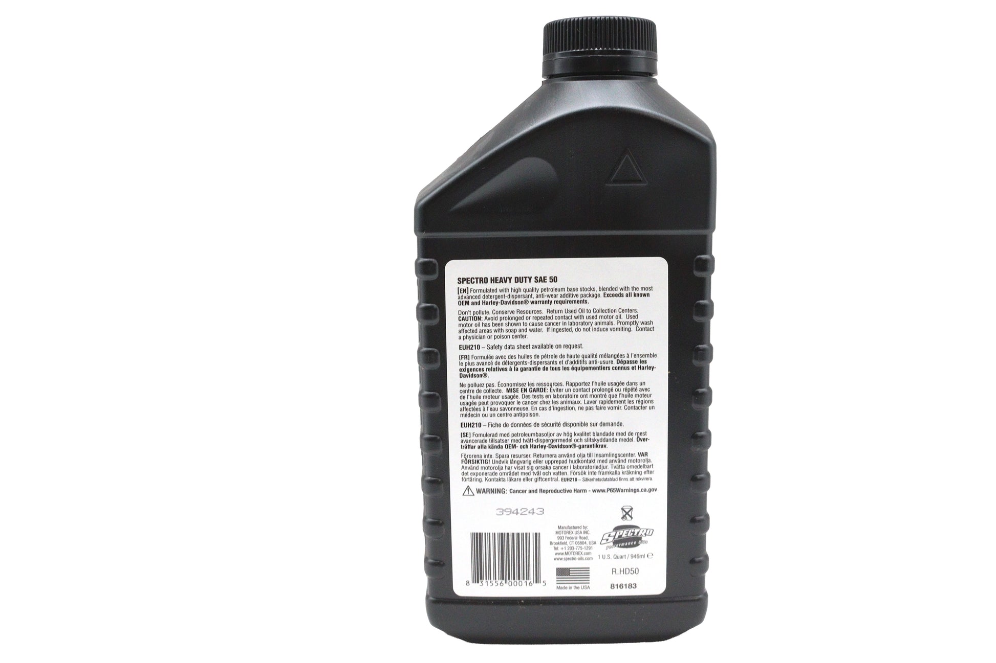 Spectro Heavy Duty Premium SAE 50 Oil - Case of 12 Quarts