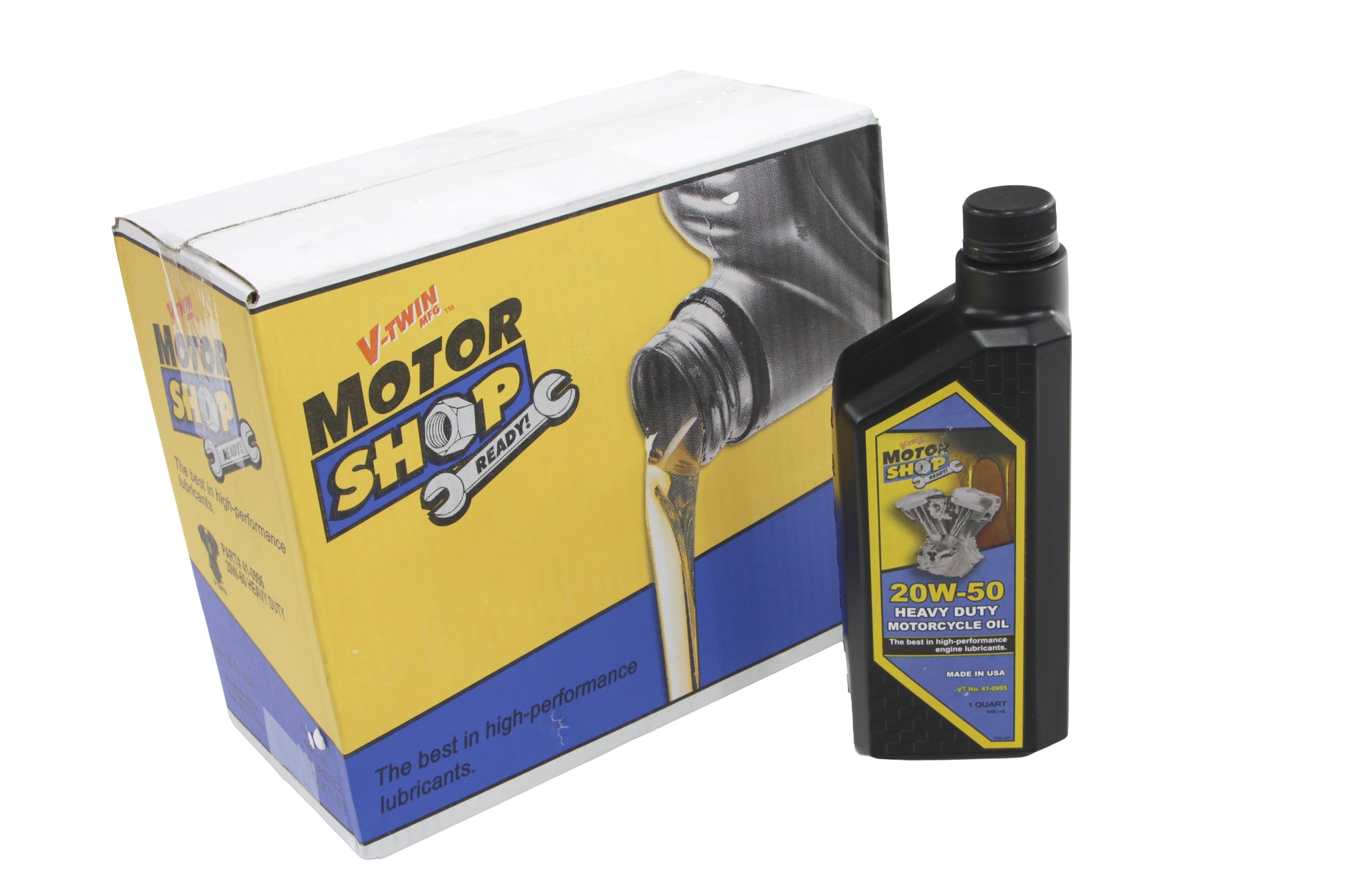 Motorshop 50W Heavy Duty Engine Oil - 6 Quart Case, Meets API SN & SAE Standards