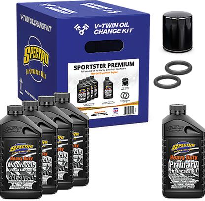 Spectro Oils 311473 Premium Engine Oil Change Kit for Harley-Davidson XL