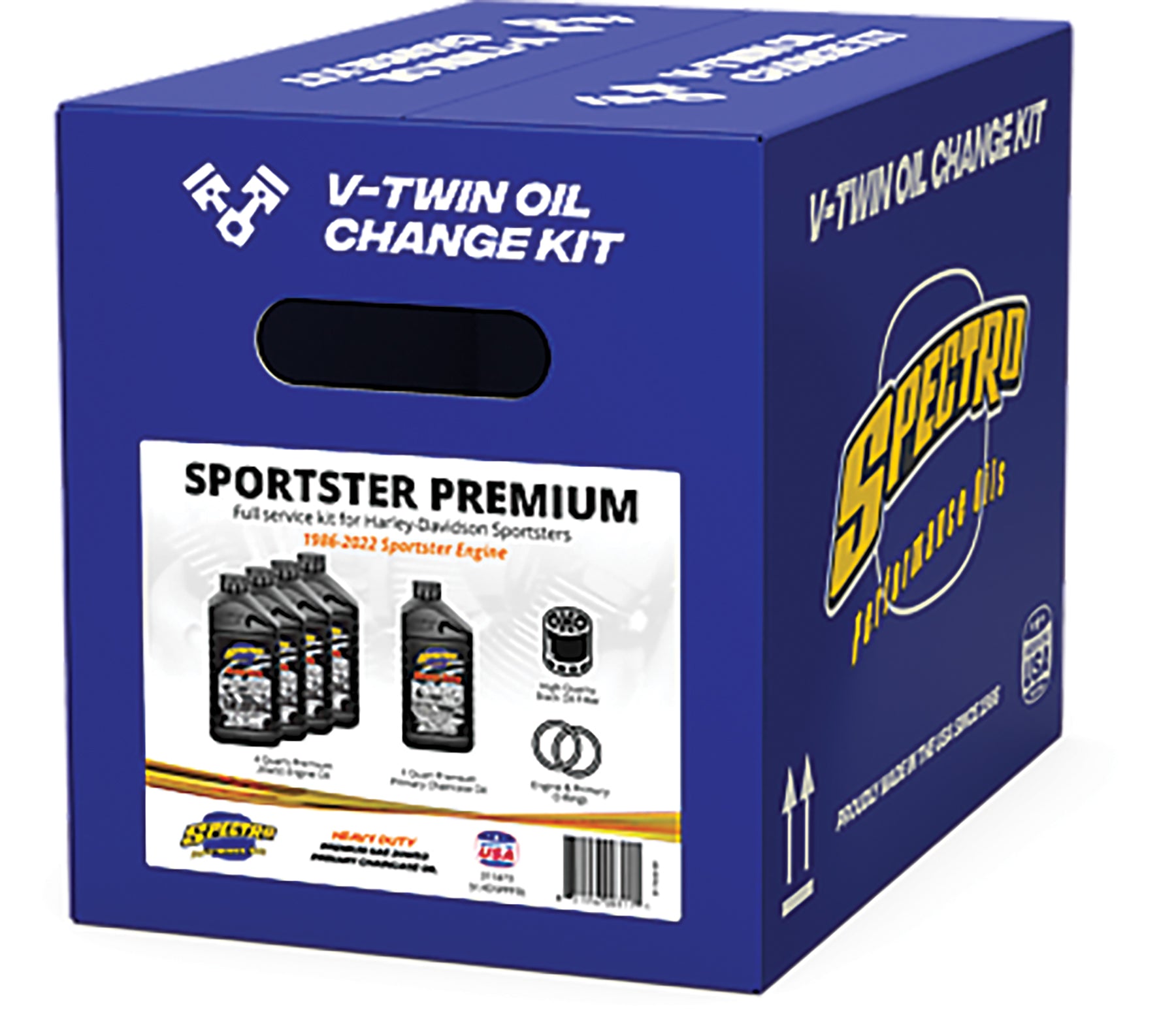 Spectro Oils 311473 Premium Engine Oil Change Kit for Harley-Davidson XL