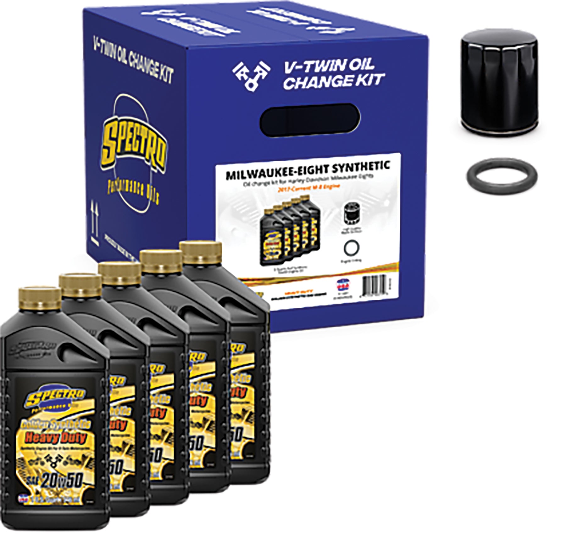 Spectro Oils 311887 M8 Change Kit with 20W-50 Full Synthetic Engine Oil