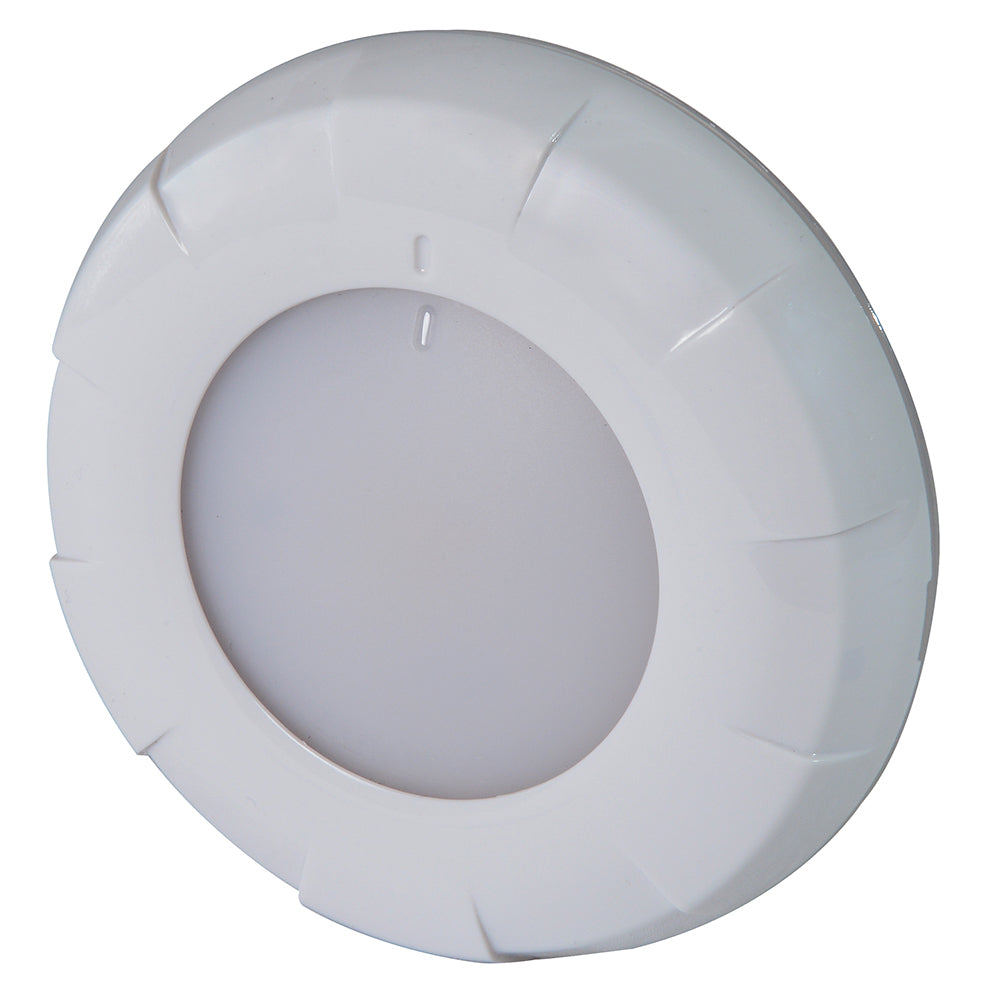 Lumitec Aurora LED Dome Light with White Finish and Red/White Dimming