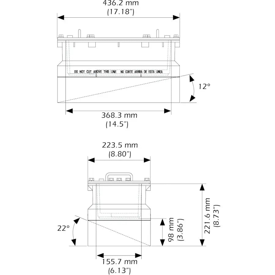 Airmar R599C-LM In Hull 3kW Low/Medium CHIRP No Connector
