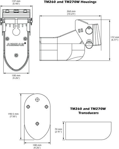 Airmar TM265C-LH Transducer With Bare Wire MMC