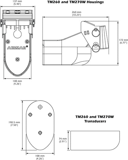 Airmar TM265C-LH Transducer With Navico 7-Pin & Y MMC