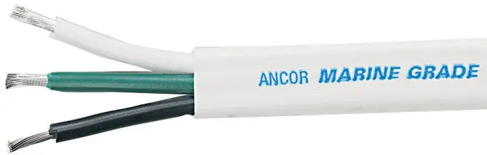 Ancor 10/3 AWG Triplex Flat Marine Grade Cable - 100ft Spool, Tinned Copper Wire