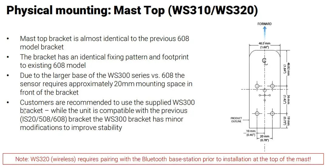 B&G WS320 Wireless Wind Sensor with Interface