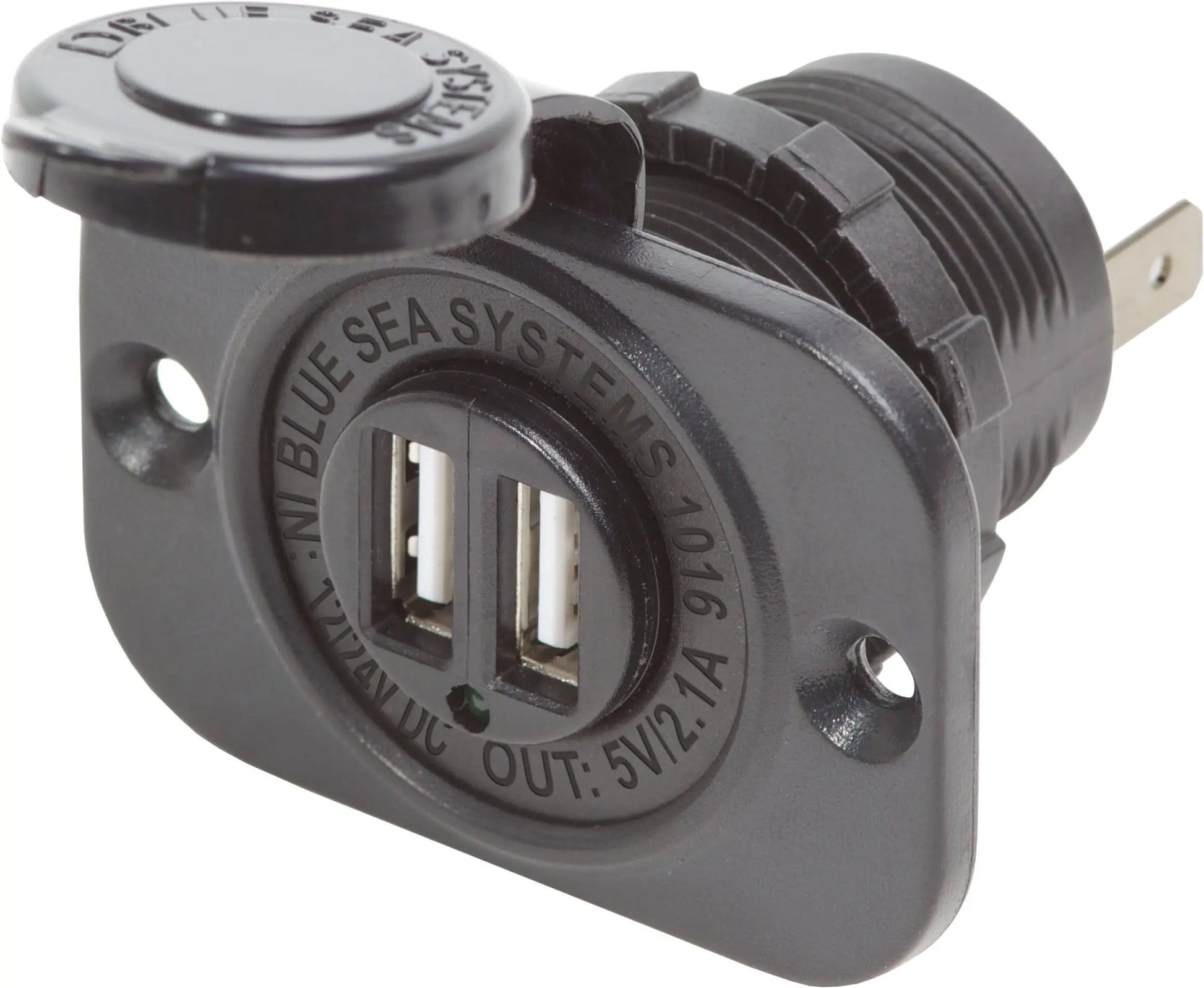 Blue Sea Systems 1016-BSS Dual USB 2.1A Charger Port for 12V/24V DC Sockets