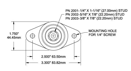 Blue Sea Systems PowerPost 1/4-Inch Stud - Reliable High-Amperage Cable Connection