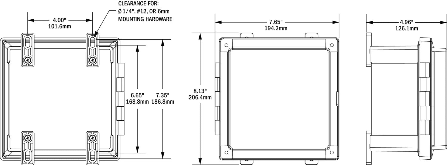 Blue Sea Systems 3119-BSS Surface Mount System Panel Enclosure for 120/240V AC 50A ELCI Main