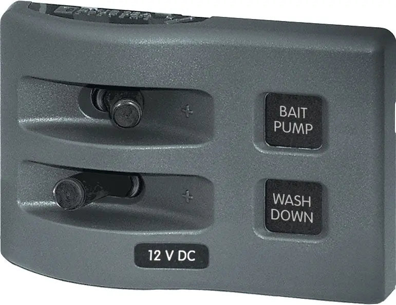 Blue Sea Systems WeatherDeck(R) 12V DC Waterproof 2-Position Switch Panel - Model 4303-BSS