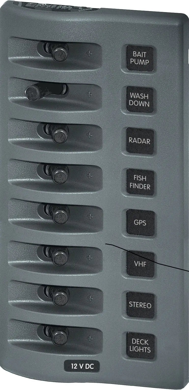 Blue Sea Systems WeatherDeck 12V DC Waterproof Switch Panel - 8 Position