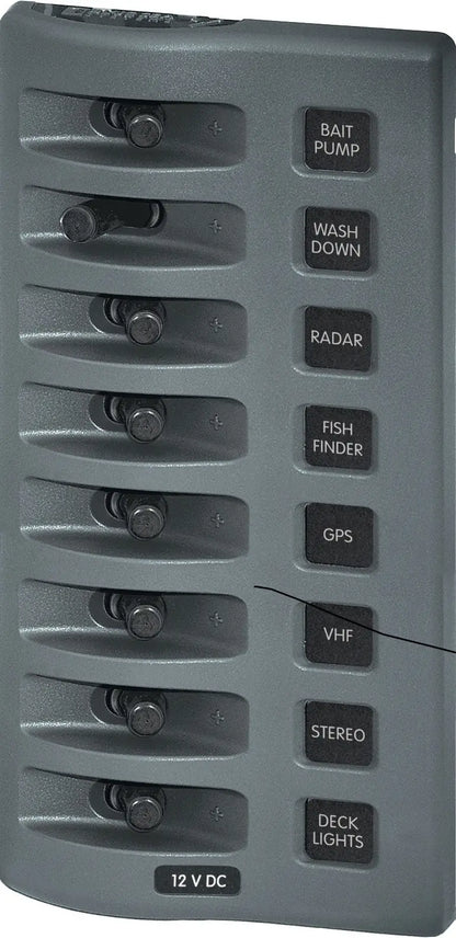 Blue Sea Systems WeatherDeck 12V DC Waterproof Switch Panel - 8 Position
