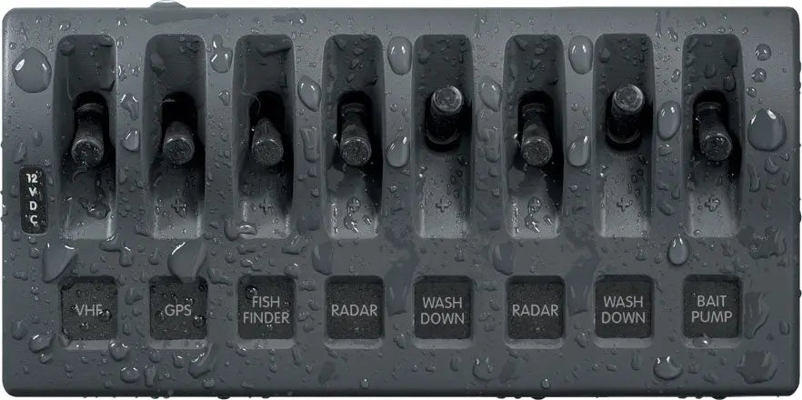 Blue Sea Systems WeatherDeck 12V DC Waterproof Switch Panel - 8 Position