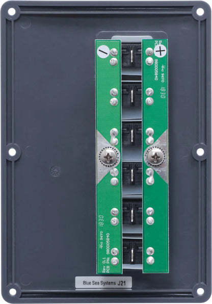 Blue Sea Systems Water-Resistant 12V 6-Circuit Breaker Switch Panel (Model 4322-BSS)