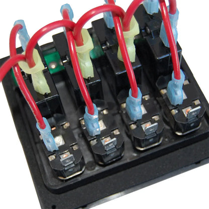 Blue Sea Systems Weather Deck 12V DC Waterproof 4-Circuit Breaker Panel (Model 4374-BSS)
