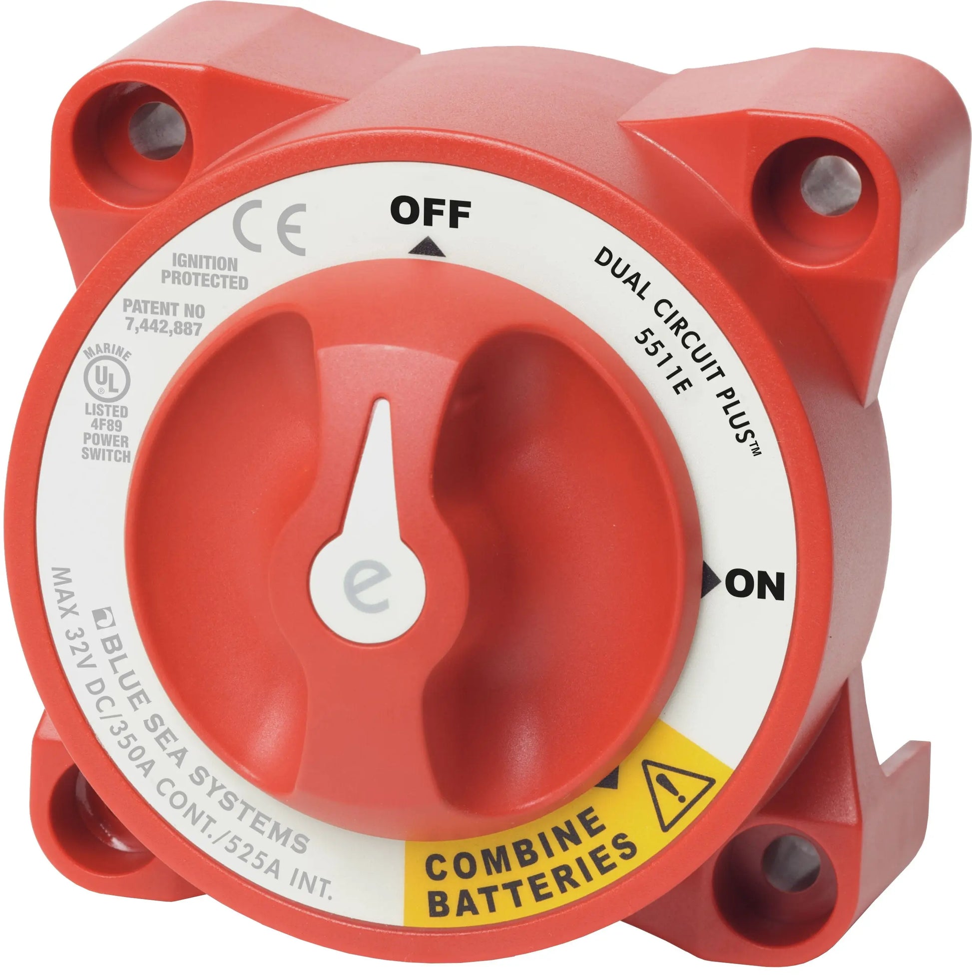 Blue Sea Systems E-Series Dual Circuit Plus Battery Switch (Part No. 5511E-BSS)