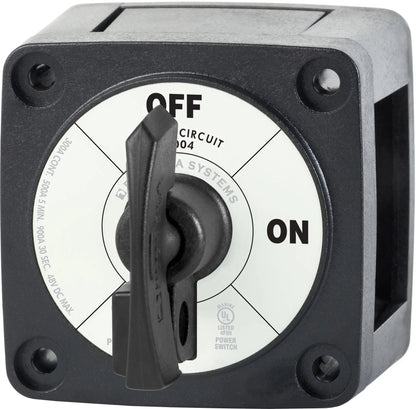 Blue Sea Systems M-Series Battery Switch On/Off with Locking Key - Black (Part No. 6004200-BSS)