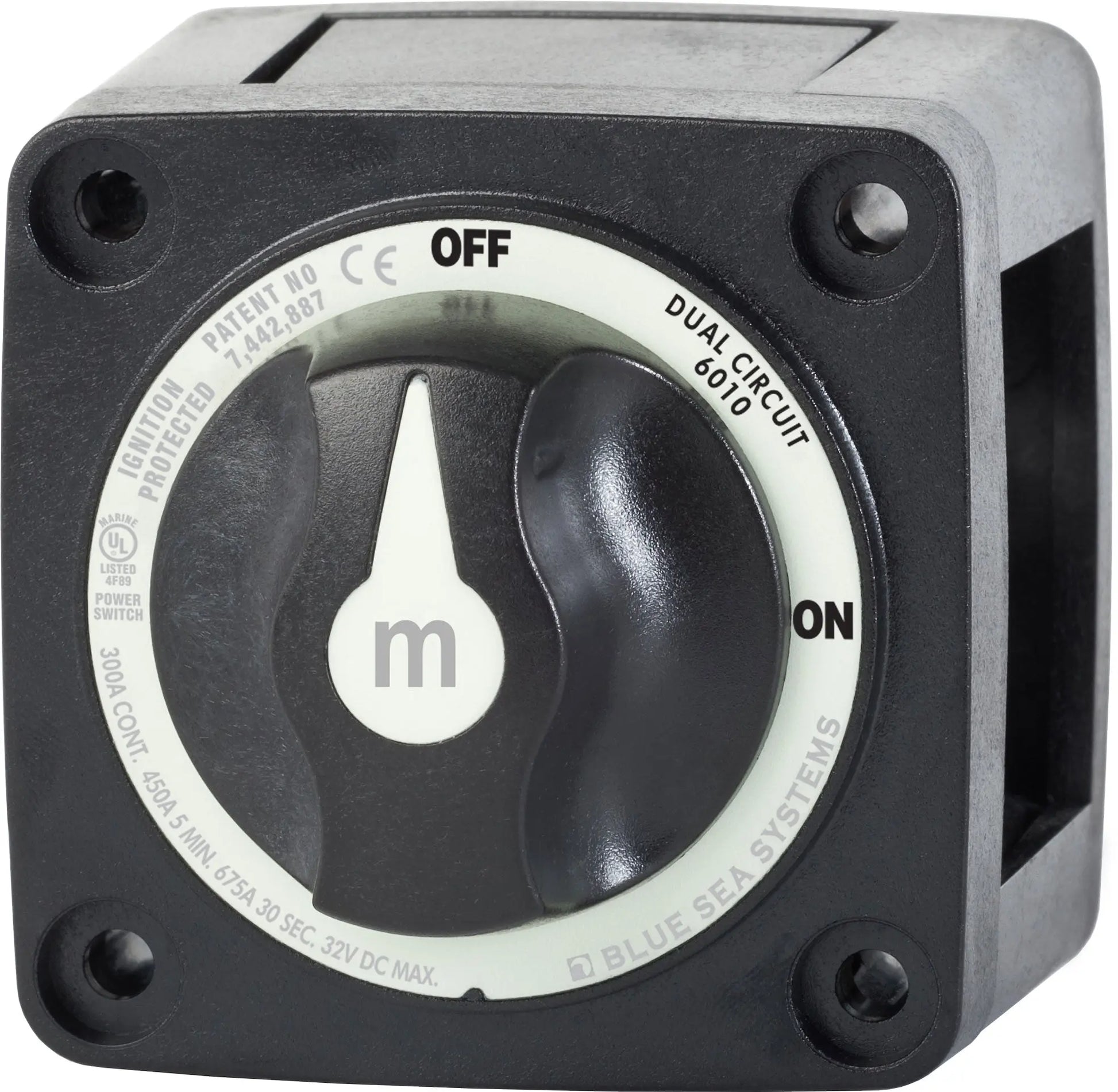 Blue Sea Systems M-Series Dual Circuit Battery Switch Model 6010200-BSS