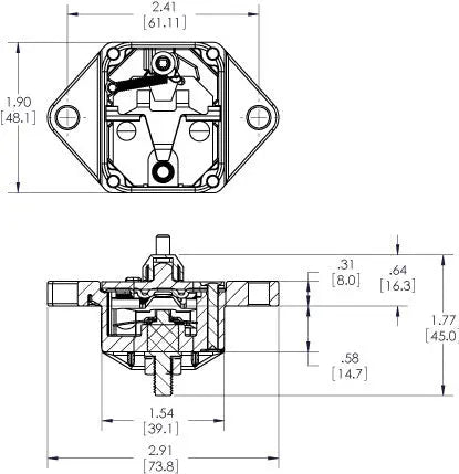 Blue Sea Systems 285-Series 30 Amp Panel Mount Circuit Breaker (Part Number 7081-BSS)