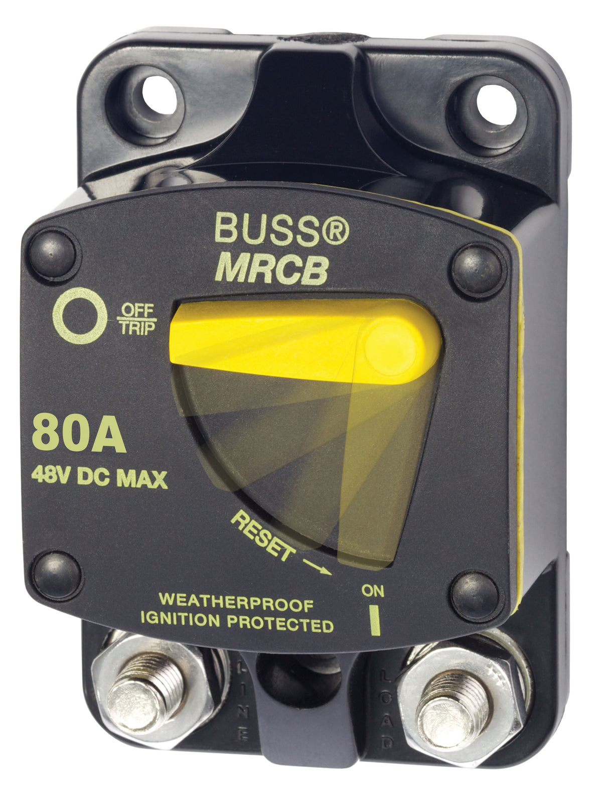 Blue Sea Systems 187-Series 80A Circuit Breaker, Surface Mount, 7142-BSS