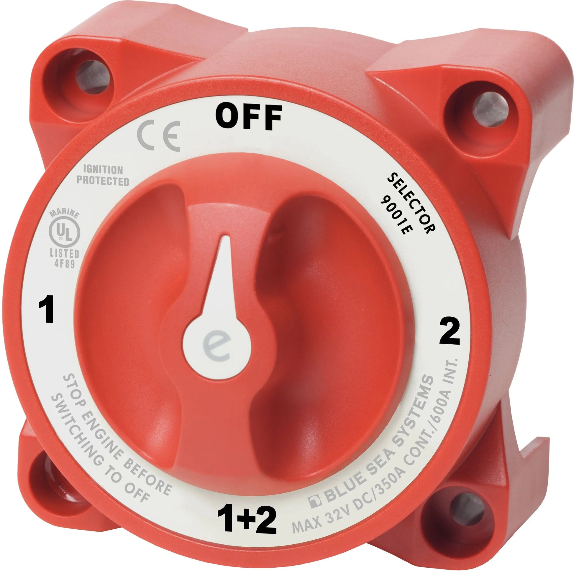 Blue Sea Systems e-Series Selector Battery Switch 9001E-BSS for Marine and RV Applications