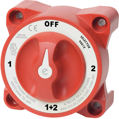 Blue Sea Systems e-Series Selector Battery Switch 9001E-BSS for Marine and RV Applications