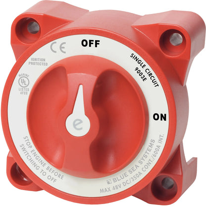 Blue Sea Systems E-Series Battery Switch On-Off Model 9003E-BSS for Marine and RV Applications
