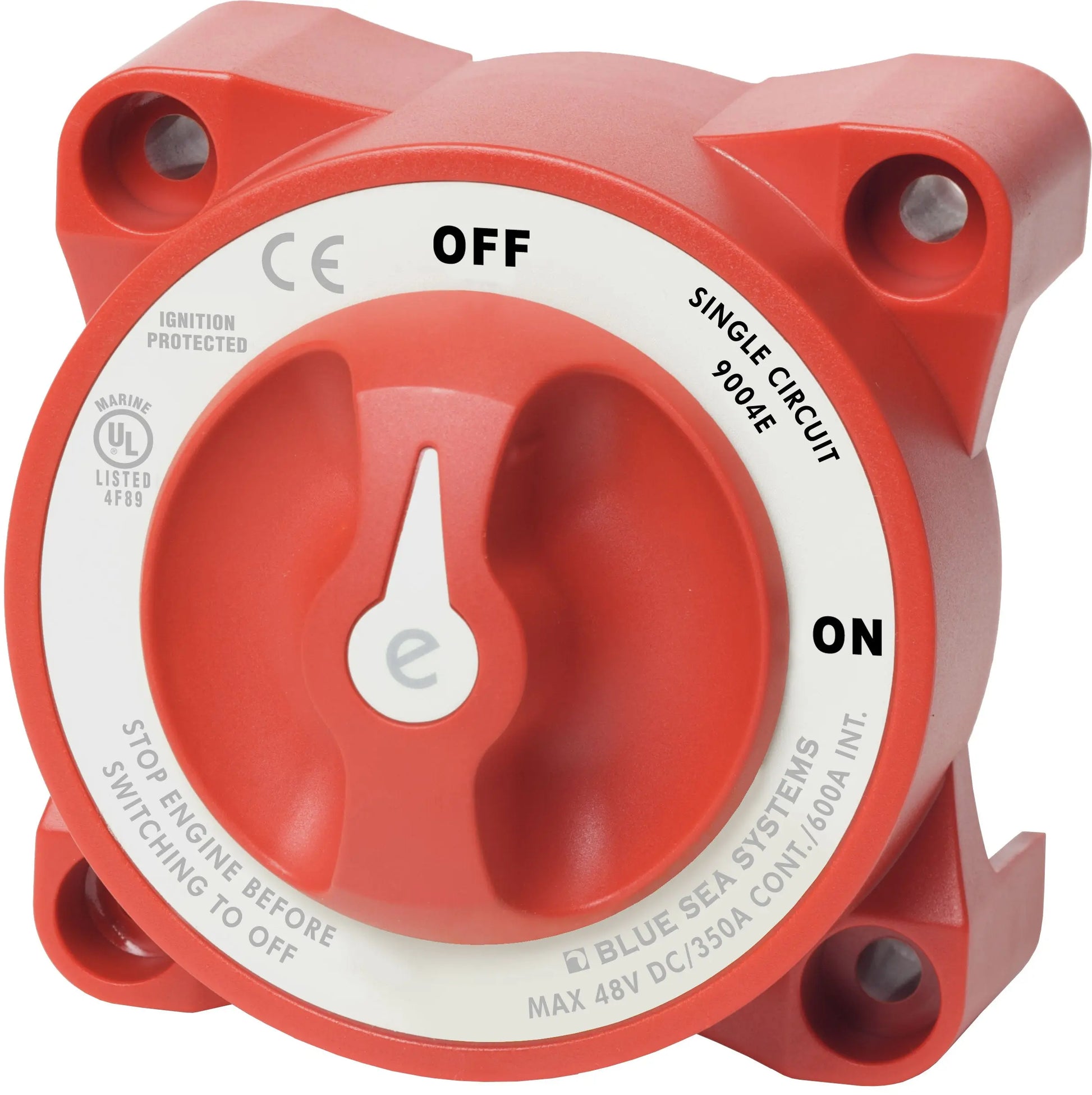 Blue Sea Systems E-Series Battery Switch On-Off with AFD Model 9004E-BSS