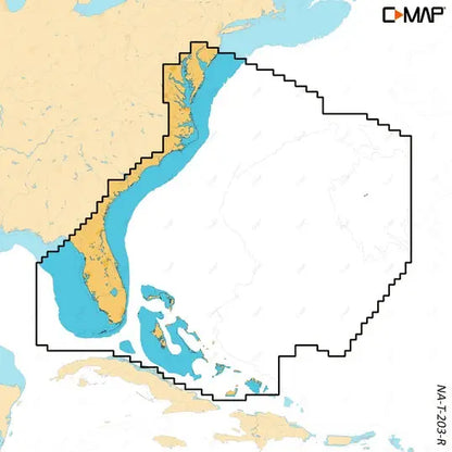 C-Map Reveal X Chesapeake Bay to The Bahamas microSD Chart Card by C-Map - M-NA-T203-R-MS