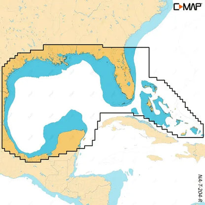 C-Map Reveal X Gulf of Mexico & Bahamas MicroSD Chart Card - Advanced Marine Navigation