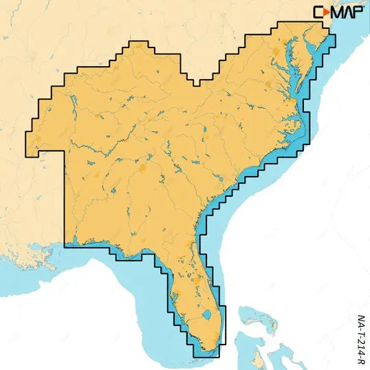 C-Map Reveal X US Lakes South East MicroSD Chart Card by C-Map Part Number M-NA-T-214-R-MS