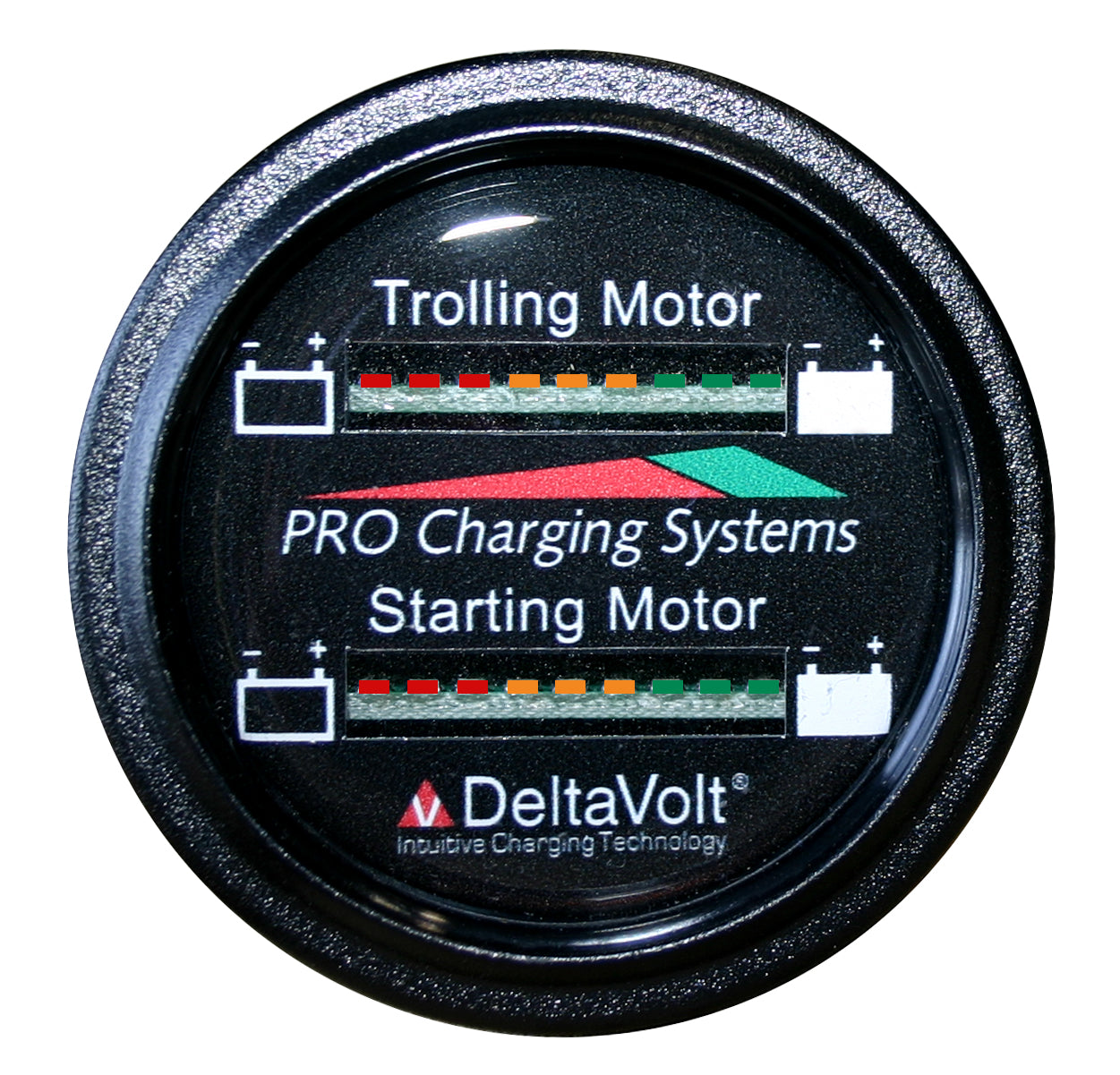Dual Pro BFGWOM1524V/12V Battery Fuel Gauge for 12V Marine and Trolling Batteries